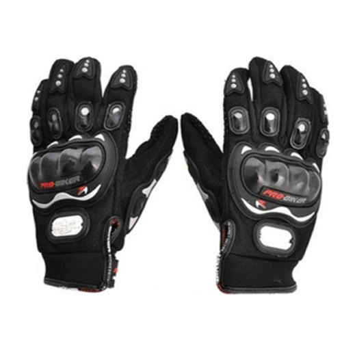 Black Pro Biker Biking Gloves